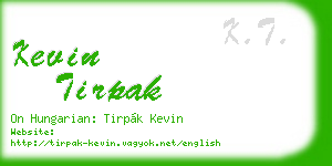 kevin tirpak business card